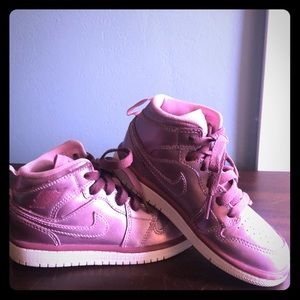 Shiny pink nike air Jordan's 11